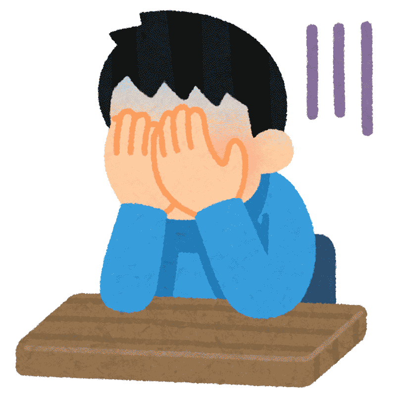 愕然として憔悴しきっている男性