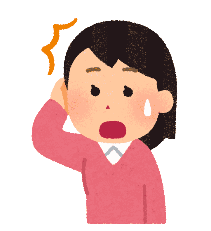 お金が足りないことに気づいて驚く女性